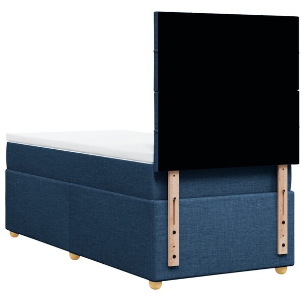 Box spring postel s matrací modrá 80x200 cm textil 3291113