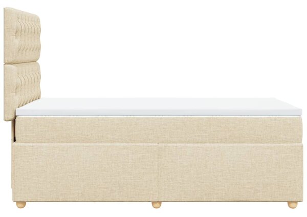 Box spring postel s matrací krémová 80 x 200 cm textil 3291119