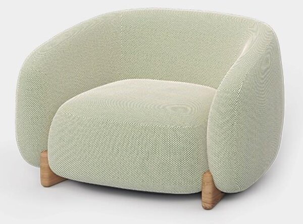 Vondom Nízké křeslo Milos, Vondom, 102x93x64 cm, dřevo iroko, venkovní látka Group 2 barva dle vzorníku
