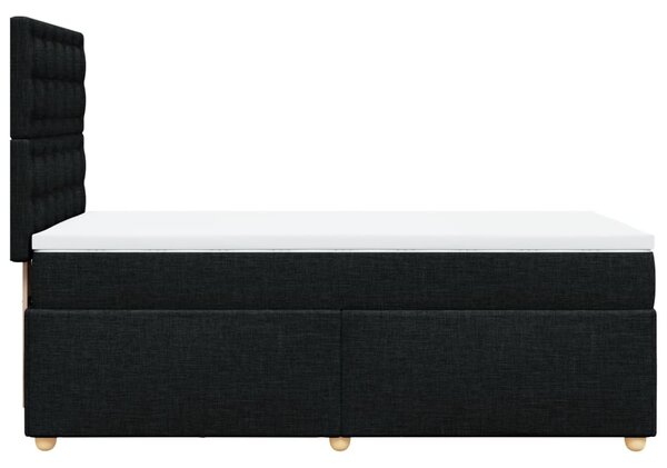Box spring postel s matrací černá 90x190 cm textil 3293451