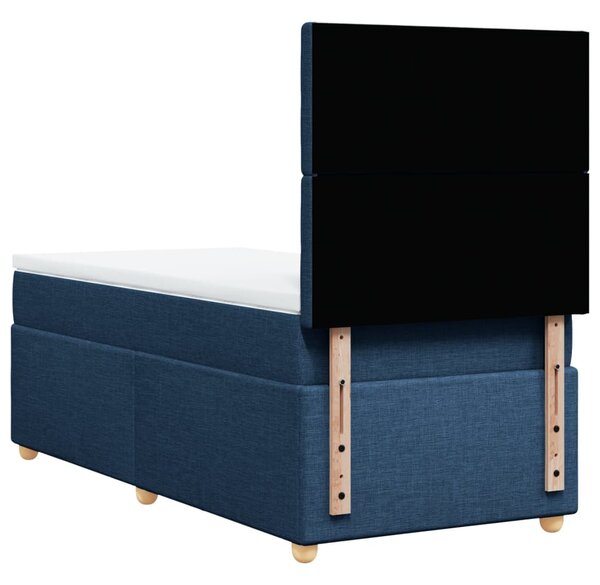 Box spring postel s matrací modrá 80x200 cm textil 3291127