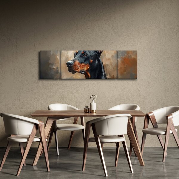 Obraz - Portrét Dobrmana (170x50 cm)