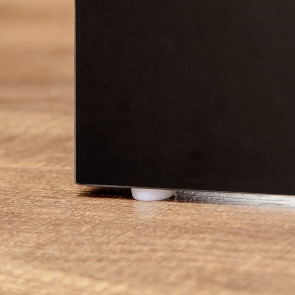 Sada toaletního stolku HOMCOM s polstrovanou stoličkou, velké zrcadlo + vícero otevřených polic + 4 zásuvky, Černá Bílá | Aosom
