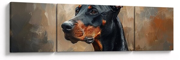 Obraz - Portrét Dobrmana (170x50 cm)