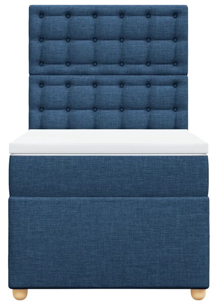 Box spring postel s matrací modrá 80x200 cm textil 3291127