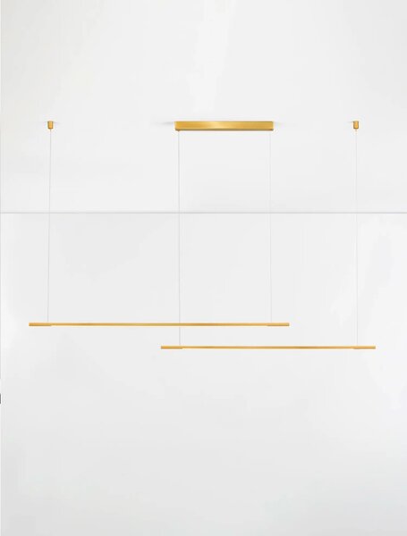 Minimalistcký LED lustr Brillia zlatá 140