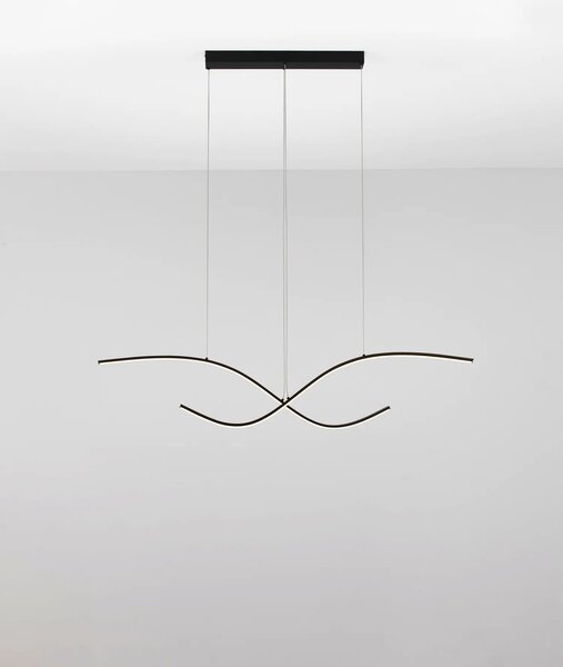 Minimalistcký LED lustr Brio černá 115