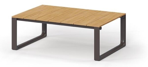 Vondom Konferenční stolek Tulum, Vondom, 120x80x42 cm, rám hliník, deska natural teak