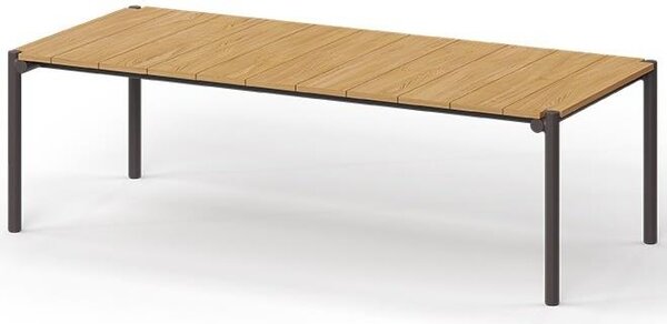 Vondom Jídelní stůl Tulum, Vondom, 250x106x74 cm, rám hliník, deska natural teak