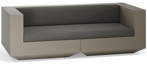 Vondom Pohovka Vela, Vondom, 220x100x72 cm, matt polyethylen barva dle vzorníku, sedáky venkovní látka Group 1A a 1B barva dle vzorníku