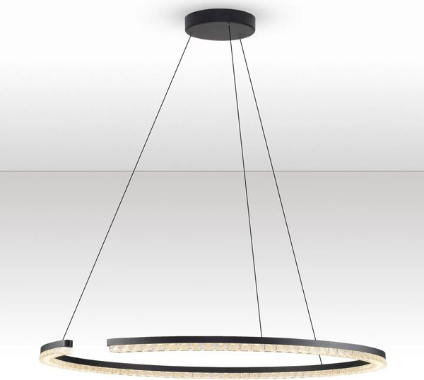 LED moderný luster Gleamy 85 Čierna – Černá