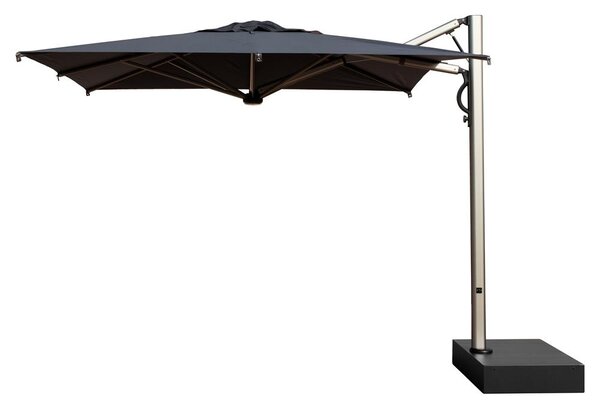 Scolaro Boční slunečník Astro Titanium, Scolaro, čtvercový 300x300 cm, rám leštěný hliník, potah akryl 350 g/m2, barva Natural