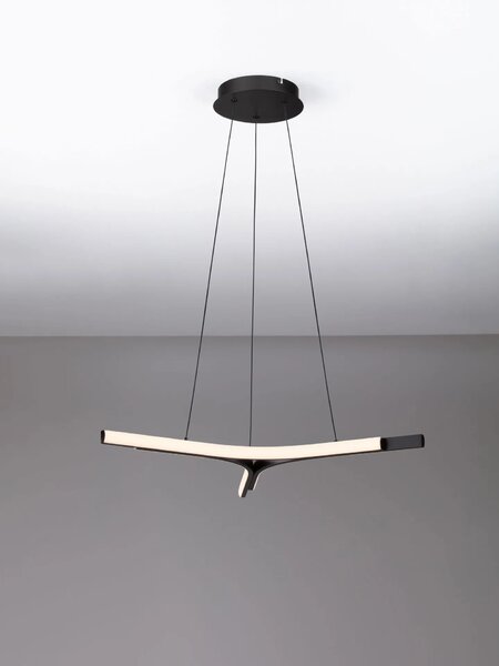 LED moderní lustr Nue černá