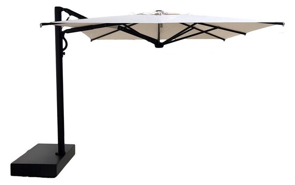 Scolaro Boční slunečník Astro Carbon, Scolaro, čtvercový 300x300 cm, rám lakovaný hliník barva carbon, potah akryl 350 g/m2, barva Natural