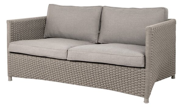 Cane-line 2-místná pohovka Diamond, Cane-line, 150x88x63 cm, rám hliník, výplet lanko barva taupe, sedáky venkovní látka Natté taupe