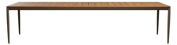 Tribu Jídelní stůl Nagomi, Tribu, obdélníkový 320x100x74,8 cm, rám hliník barva linen, deska teak