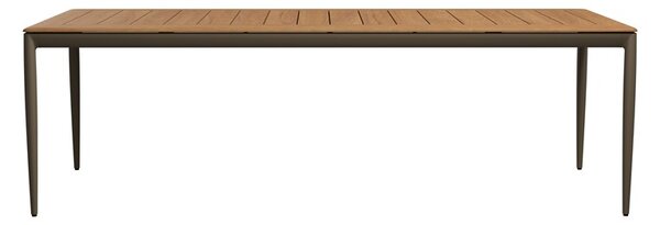 Tribu Jídelní stůl Nagomi, Tribu, obdélníkový 240x100x74,8 cm, rám hliník barva linen, deska teak