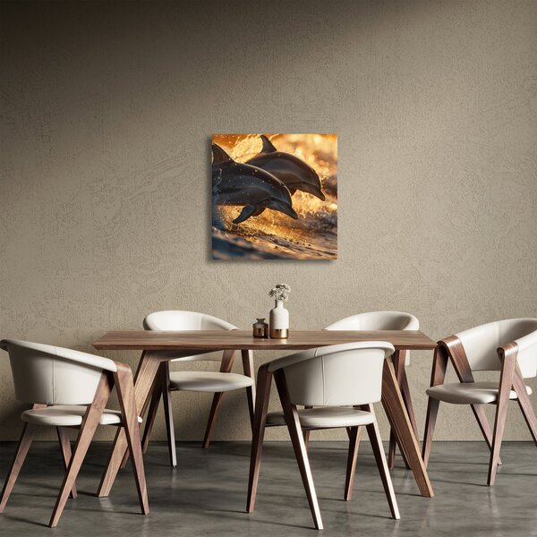 Obraz - Delfíni (30x30 cm)