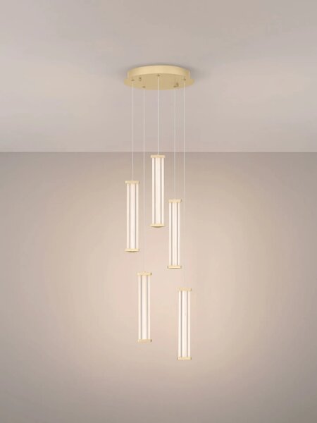 LED dizajnový luster Pheme 5 Zlatá 2700K