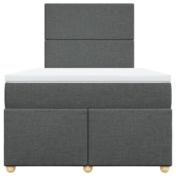 Box spring postel s matrací tmavě šedá 120x190 cm textil 3291213