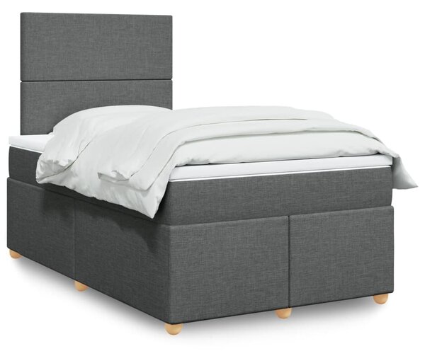 Box spring postel s matrací tmavě šedá 120x190 cm textil 3291213