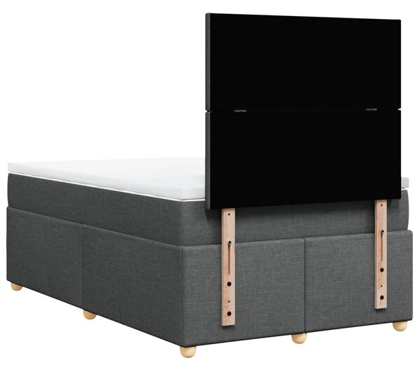 Box spring postel s matrací tmavě šedá 120x190 cm textil 3291213