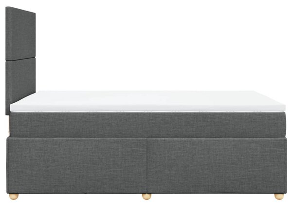 Box spring postel s matrací tmavě šedá 120x190 cm textil 3291213