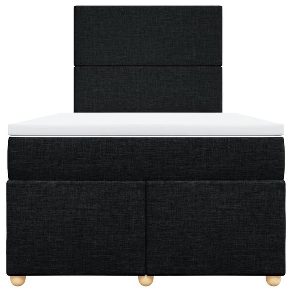Box spring postel s matrací černá 120x190 cm textil 3291214