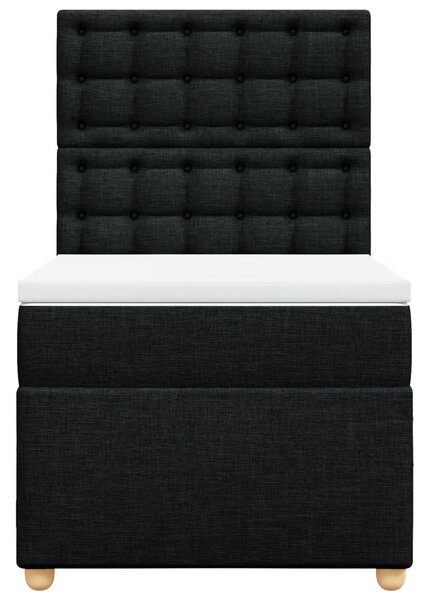 Box spring postel s matrací černá 90x190 cm textil 3293451