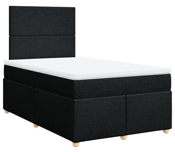 Box spring postel s matrací černá 120x190 cm textil 3291214