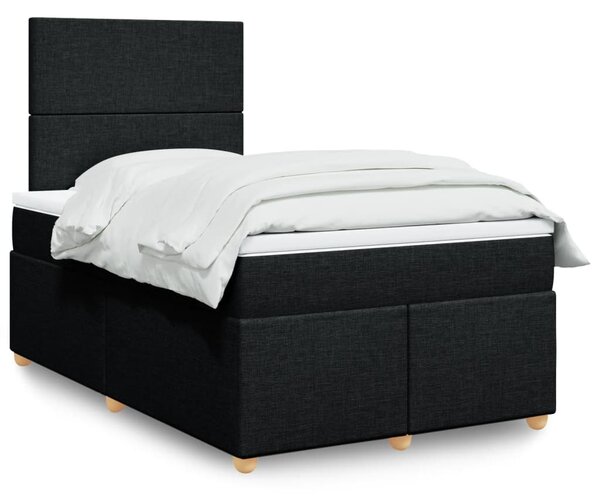 Box spring postel s matrací černá 120x190 cm textil 3291214