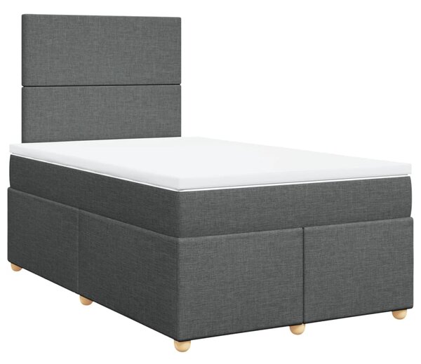 Box spring postel s matrací tmavě šedá 120x190 cm textil 3293513