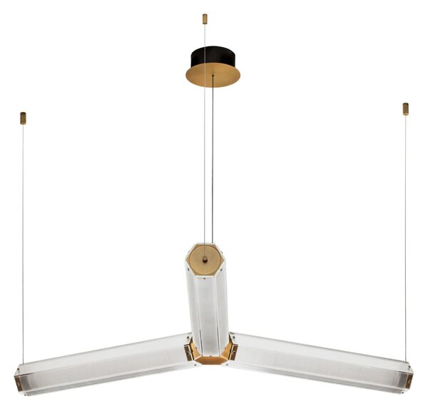 LED moderný luster Essenzo Medená 23W – Měděná