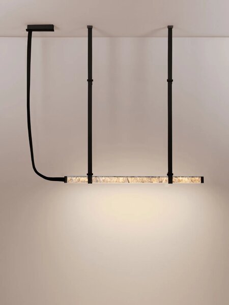 LED moderný luster Valley Čierna 25W – Černá