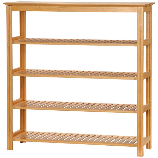 HOMCOM Botník, Stojan na boty s 5 úrovněmi, Organizér pro max. 20 párů bot, Police na boty pro předsíň, Chodbu, Bambus, 80 x 29 x 82 cm, Přírodní | Ao