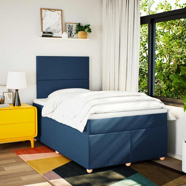 Box spring postel s matrací černá 120x190 cm textil 3291218