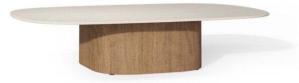 Tribu Konferenční stolek Seren, Tribu, obdélníkový 150x100x32 cm, rám teak, deska keramika dekor marrone