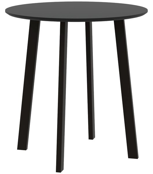 HOMCOM Kulatý jídelní stůl 72 x 72 cm pro 2 osoby – Moderní jídelní stůl s šikmými nohami, stůl pro kuchyň, jídelnu a obývací pokoj – Černý | Aosom