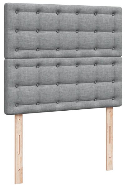 Box spring postel s matrací světle šedá 120x190 cm textil 3291233