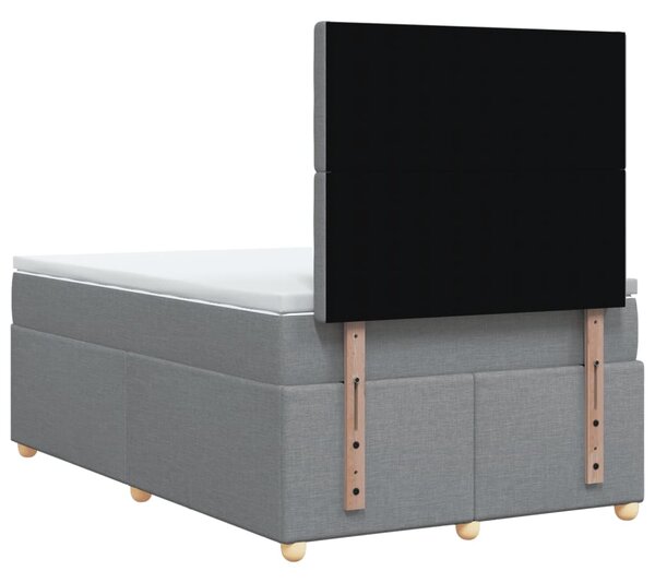 Box spring postel s matrací světle šedá 120x190 cm textil 3291233
