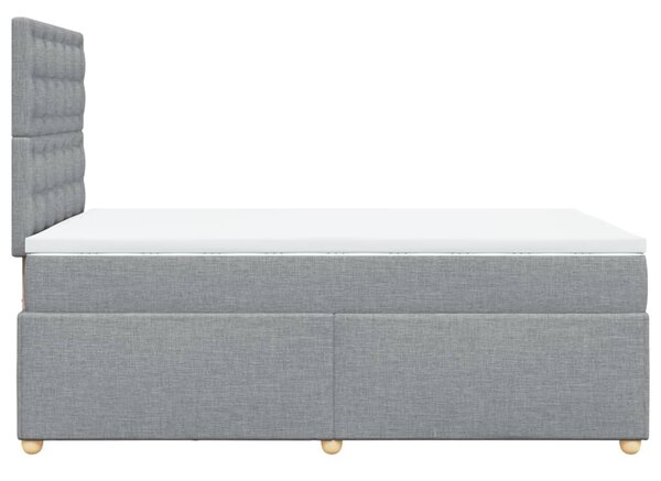 Box spring postel s matrací světle šedá 120x190 cm textil 3291233