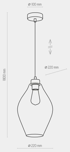 Lustr na lanku TULON 1xE27/60W/230V