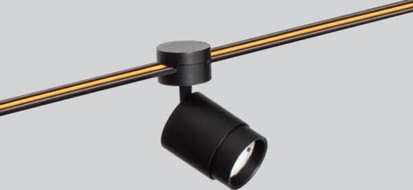 Nova Luce Černé kovové bodové LED světlo pro světelnou kolejnici Uprail 6 cm