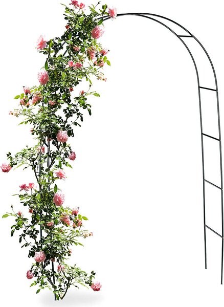 Zahradní oblouk, kovový oblouk na růže, květiny a větve, 240 cm
