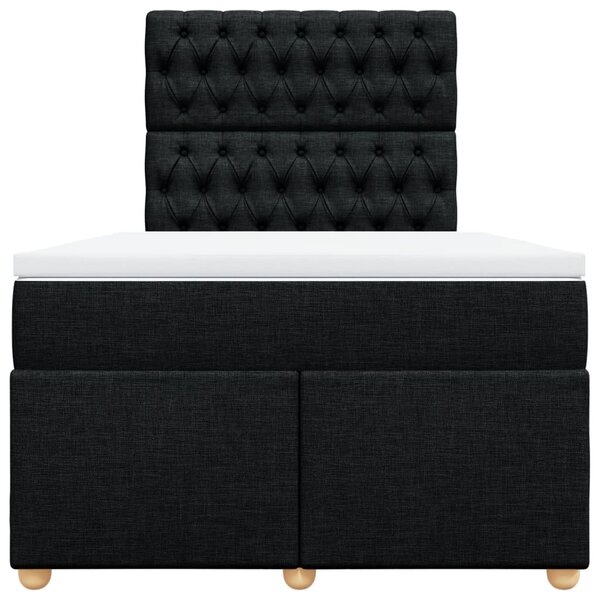 Box spring postel s matrací černá 120x200 cm textil 3291256