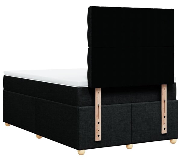 Box spring postel s matrací černá 120x200 cm textil 3291256