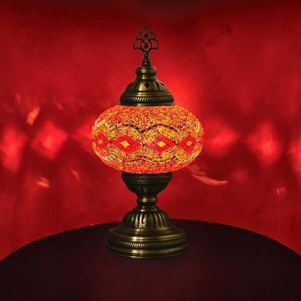 Krásy Orientu Orientální skleněná mozaiková lampa Afia - stolní