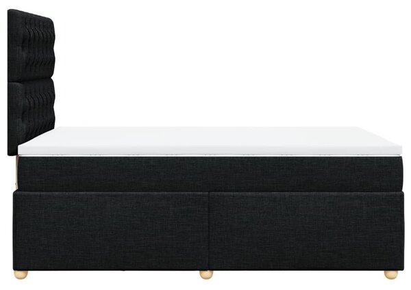 Box spring postel s matrací černá 120x200 cm textil 3291256