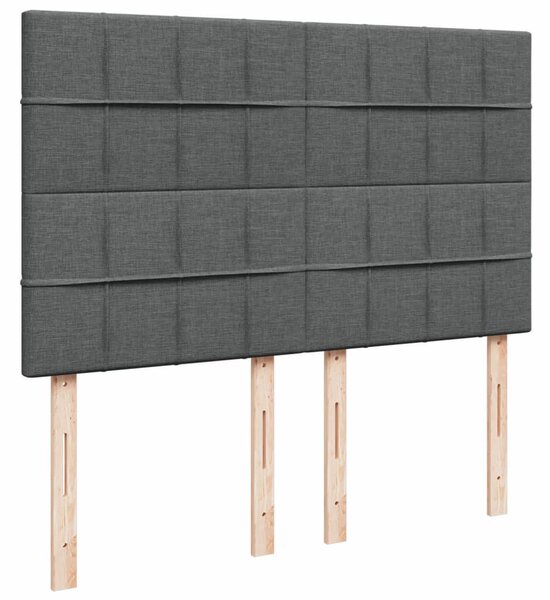 Box spring postel s matrací tmavě šedý 140 x 190 cm textil 3291664