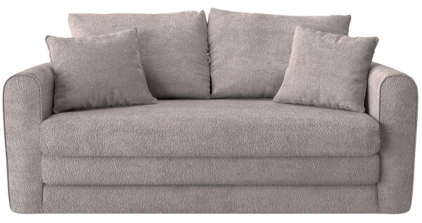 Micadoni Šedo hnědá bouclé rozkládací pohovka Lido 158 cm